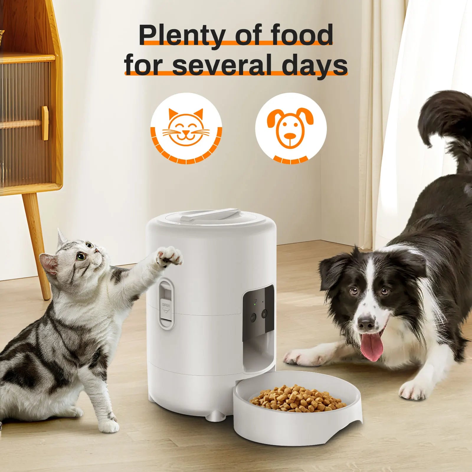 2L Camera Pet Feeder Timing Smart Automatic Feeder For Cats Dog Button WIFI APP Video Intelligent Dry Food Dispenser Dog Bowl